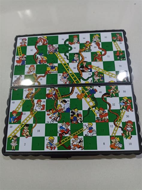 Mainan Anak Ular Tangga Kecil Magnet Mini Game Board Snake Ladder