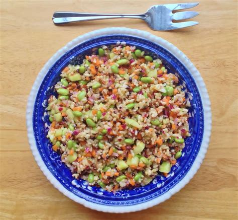 Brown Rice And Edamame Salad With Lime Vinaigrette Juggling With Julia