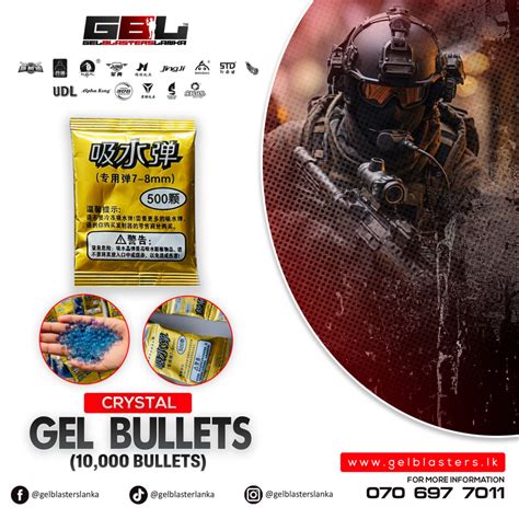 Crystal Gel Balls Blue Colour 10000 Bullets Gel Blasters Lanka