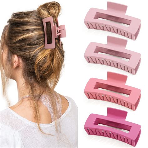 Amazon Canitor Pink Hair Clips Set For Women Pcs Matte