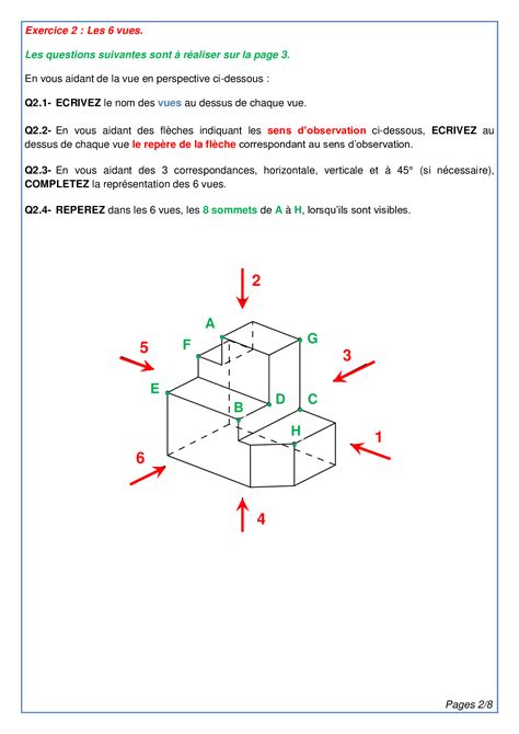 Dessin Technique Exercices Non Corrigés Alloschool