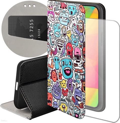 Hello Case Etui Z Klapk Do Realme Pro Plus Doodle Zwierz Ta Potwory