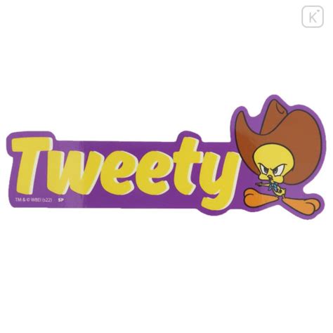 Japan Looney Tunes Big Vinyl Sticker Tweety Cowboy Kawaii Limited