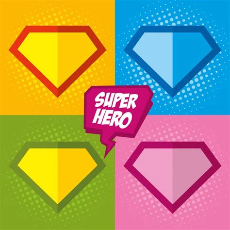 Superhero Logo Pop Art Background Stock Vector Image By ©ichbinsam