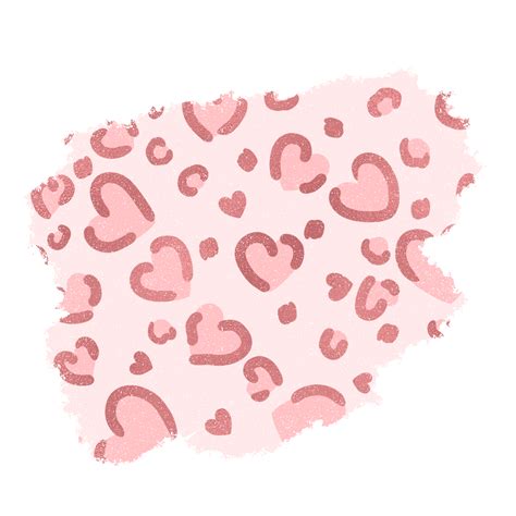 Pink Leopard Print Heart