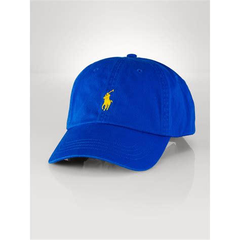 Ralph Lauren Cotton Baseball Cap In Yellow For Men Lyst