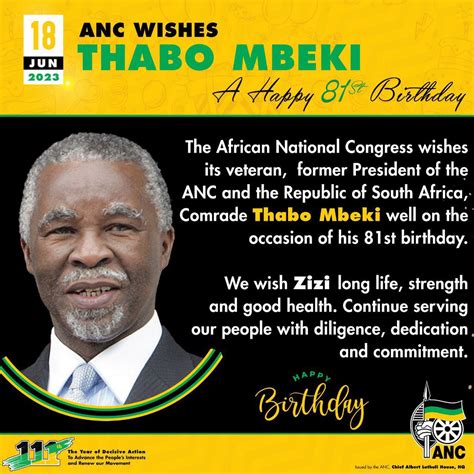 Africa Updates On Twitter Rt Myanc The Anc Wishes Former President