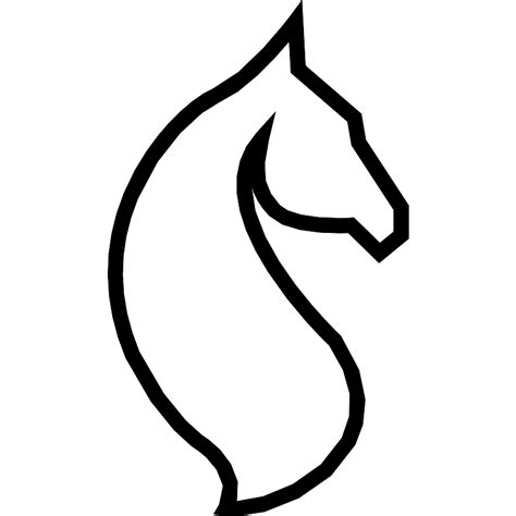 Horse Head Outline Vector SVG Icon - SVG Repo