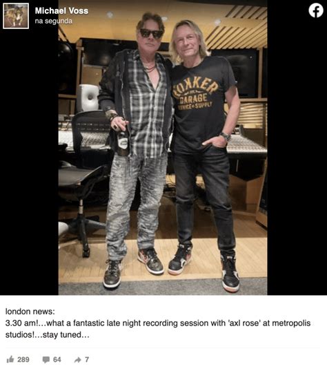 Axl Rose volta a surgir em estúdio e gera especulação sobre música nova