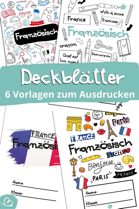 Deckbl Tter F R Franz Sisch Deckbl Tter Deckblatt Schule Franz Sisch