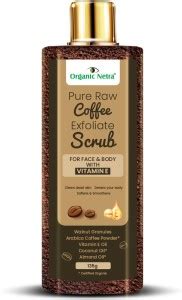 Organic Netra Raw Coffee Exfoliate Scrub Face Body Clears Dead Skin