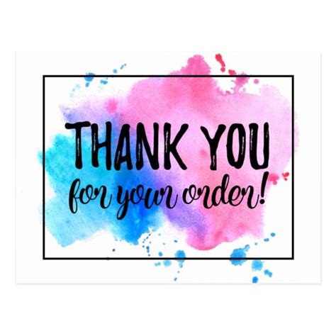 Thank you for your order postcard | Zazzle.com