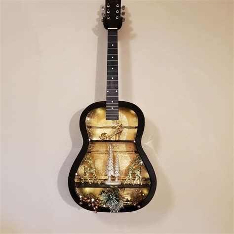 Holiday Gift Unique Guitar Shelf Wall Art Home Décor Inspired Etsy