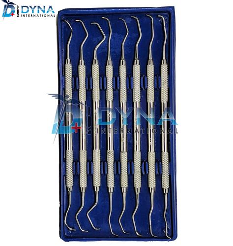 8 Piece Gracey Curette Set Medical Dental Surgical Instrument Curette