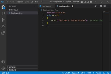 How To Run A C Program In Visual Studio Code Coding Ninjas