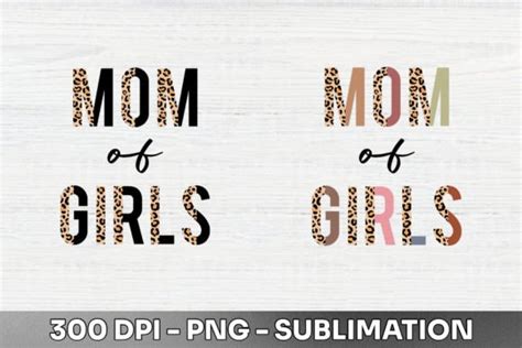 Mom Of Girls Half Leopard Sublimation Graphic By Human Shadow