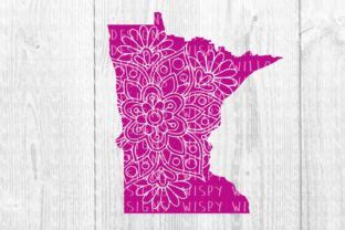 Minnesota Mn Floral Mandala State Cut File Graphic By