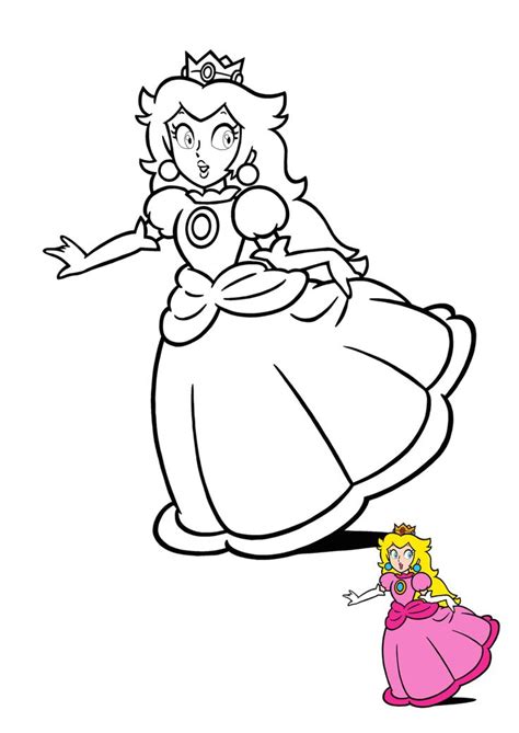 Princess Peach Coloring Sheet