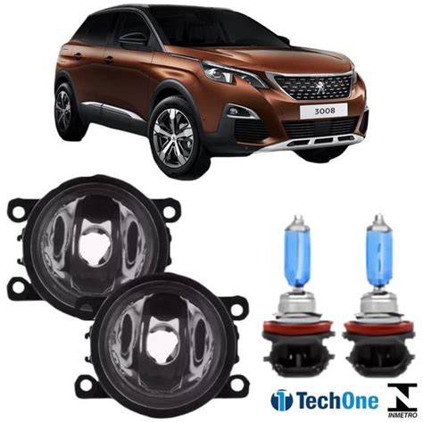 Par Farol Milha Peugeot 3008 2011 A 2015 E Super Branca BIBAS