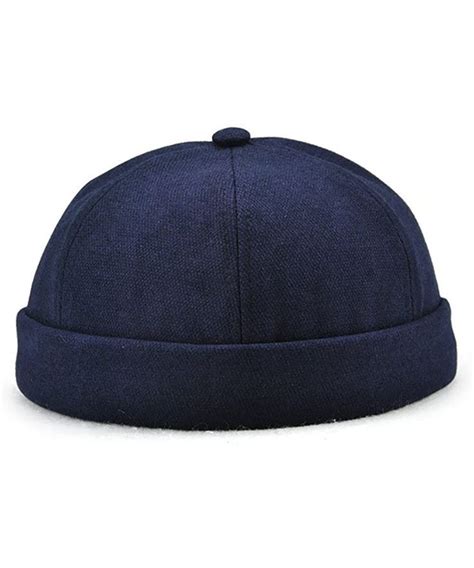 Unisex Women Men Skullcap Sailor Cap Rolled Cuff Retro Brimless Beanie