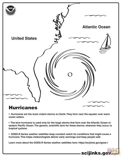 NASA Weather - Hurricane coloring page | Free Printable Coloring Pages