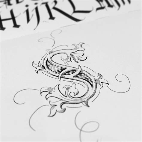 Calligraphy Stylish S Letter Tattoo