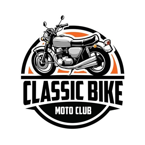 Premium Classic Motor Bike Emblem Logo Vector isolated. Best for ...