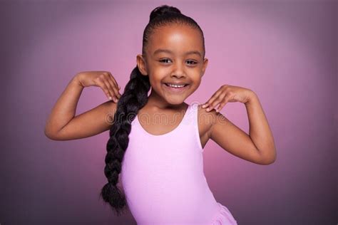 Cute Little African American Girl Dancing Royalty Free Stock Photos ...