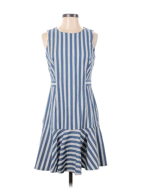 Banana Republic Stripes Multi Color Blue Casual Dress Size 4 84 Off