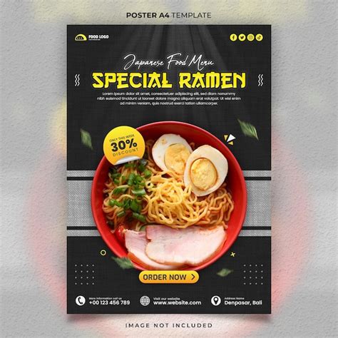 Plantilla Especial De Cartel O Pancarta De Men Japon S De Ramen