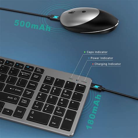 Buy Rechargeable Wireless Keyboard And Mouse Combo Seenda Ghz Slim