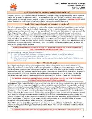 Fillable Online Form Crs Client Relationship Summary Visionary Horizons