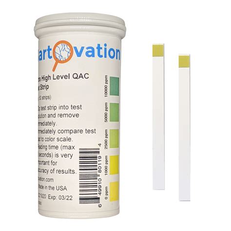 Quaternary Ammonia Test Strips Measure Up To Ppm