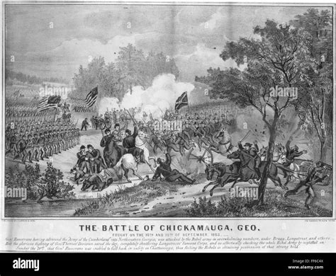 BATTLE OF CHICKAMAUGA, 1863. /nThe Battle of Chickamauga, 19-20 ...