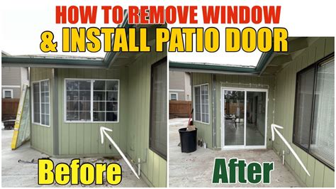 How To Remove A Window Replace It With Sliding Glass Patio Door We Re