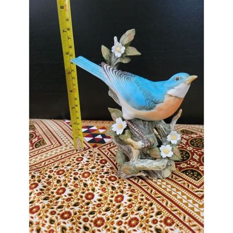 Accents Vintage Homco Masterpiece Porcelain Eastern Blue Bird 1984