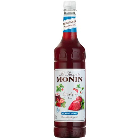 Monin Strawberry Reduced Sugar Syrup 1ltr At Drinkstuff