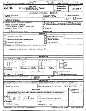 Fillable Online U S Epa Pesticide Product Label Champion Technical