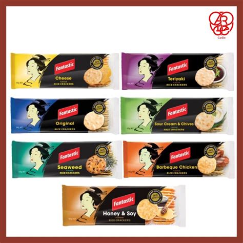 Jual Fantastic Rice Crackers Biskuit Krekers Beras 1 Pak Shopee Indonesia