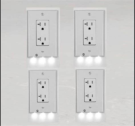 Decor LED Lighted - Night Light Wall Outlet Cover with LED lights No W ...