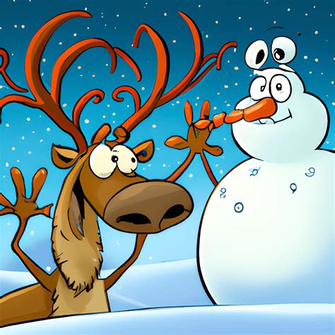 Rudolf and the Abominable Snowman Cartoon · Creative Fabrica