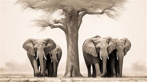 Premium AI Image | elephant herd