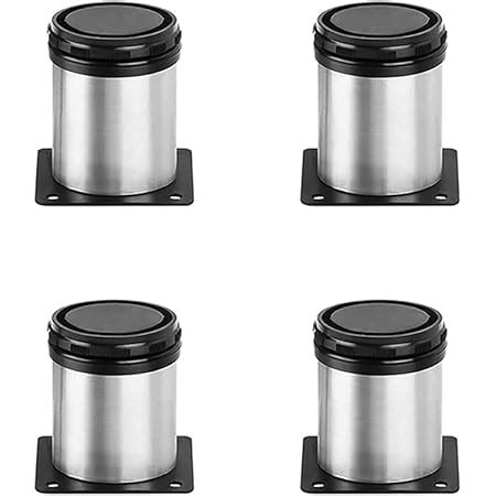 HEVERP 4 Pack Furniture Cabinet Metal Legs 2 Inch Kitchen Adjustable