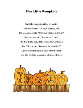 Five little Pumpkins poem by Salma Usman | TPT