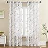 Amazon Xtmyi White Semi Sheer Curtains Inches Long Panels Set