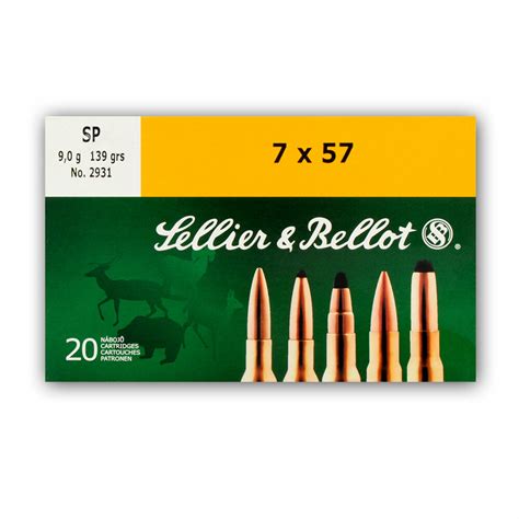 Sellier And Bellot 7x57 Ammunition 20 Rounds 139 Grain Soft Point