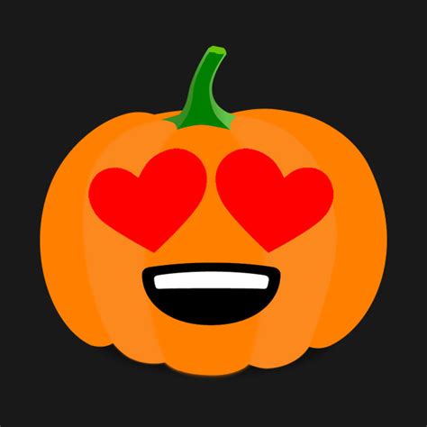 Pumpkin Emoji Heart Eyes Emoji T Shirt Teepublic