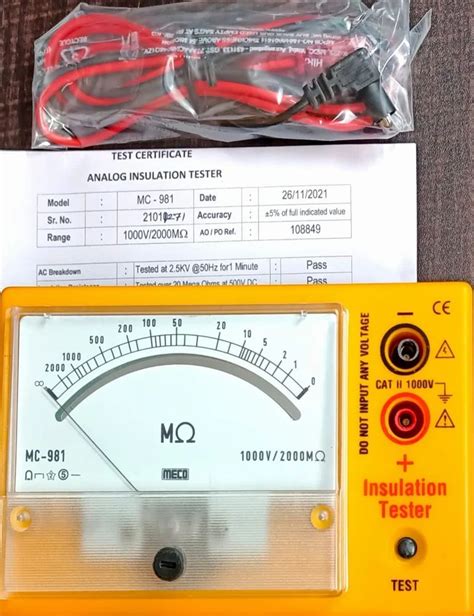 Meco DIT954 Digital Insulation Tester With Battery Adapter For