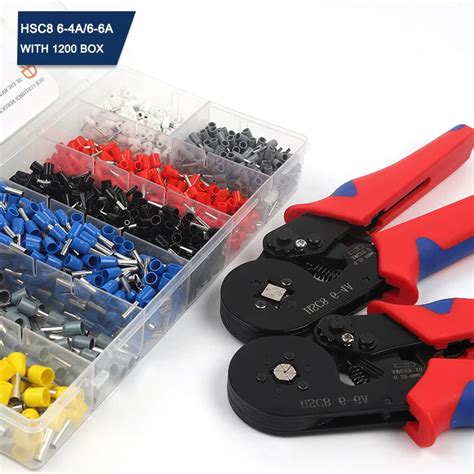 1200 PCS Boxed VE Tubular Crimp Terminals And Crimping Pliers Crimp