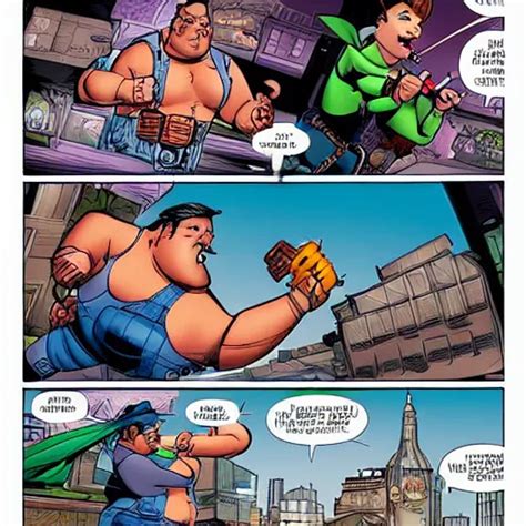 Fat Chuck Fights Crime By J Scott Campbell Stable Diffusion Openart